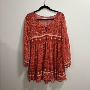 Hint of Mint Terracotta Patterned Dress